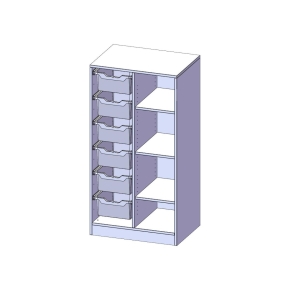 ErgoTray Regal, zweireihig, 3,5 Ordnerhöhen - B/H/T: 70.3x136x50 cm ErgoTray Regal, zweireihig, 3,5 Ordnerhöhen - B/H/T: 70.3x136x50 cm