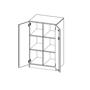 ErgoTray Schrank, zweireihig, 3 Ordnerhöhen - B/H/T: 70.3x118x50 cm