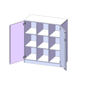 ErgoTray Schrank, dreireihig, 3 Ordnerhöhen - B/H/T: 104.5x118x50 cm