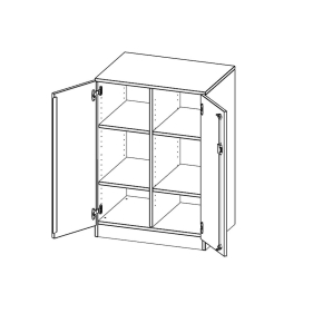 ErgoTray Schrank, zweireihig, 2,5 Ordnerhöhen - B/H/T: 70.3x100x50 cm