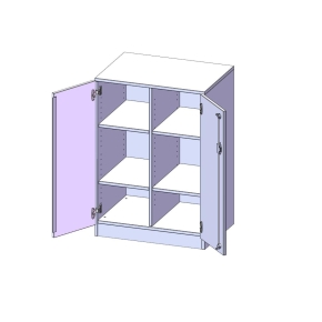 ErgoTray Schrank, zweireihig, 2,5 Ordnerhöhen - B/H/T: 70.3x100x50 cm