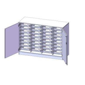 ErgoTray Schrank, vierreihig, 2,5 Ordnerhöhen - B/H/T: 138.7x100x50 cm