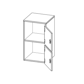 Schließfach - Aufsatzschrank, 2 Ordnerhöhen - B/H/T: 40.5x72x40 cm