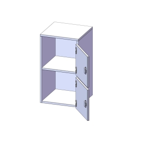 Schließfach - Aufsatzschrank, 2 Ordnerhöhen - B/H/T: 40.5x72x40 cm