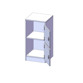 Schließfachschrank, 2 Ordnerhöhen - B/H/T: 40.5x82x40 cm