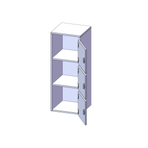 Schließfachschrank, 3 Ordnerhöhen - B/H/T: 40.5x118x40 cm