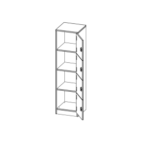 Schließfachschrank, 4 Ordnerhöhen - B/H/T: 40.5x154x40 cm