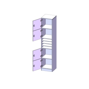 Schließfachschrank, 5 Ordnerhöhen - B/H/T: 40.5x190x40 cm
