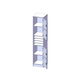 Schließfachschrank, 5 Ordnerhöhen - B/H/T: 40.5x190x40 cm