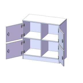 Schließfachschrank, 2 Ordnerhöhen - B/H/T: 80x82x40 cm