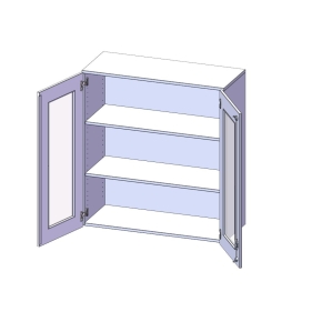 Aufsatzschrank, 3 Ordnerhöhen - B/H/T: 100x108x40 cm