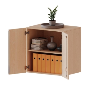 Aufsatzschrank für ErgoTray Serie, 2 Ordnerhöhen - B/H/T: 70.3x72x50 cm