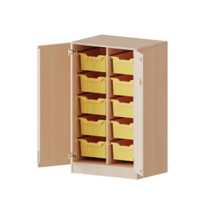 ErgoTray Schrank, zweireihig, 3 Ordnerhöhen - B/H/T: 70.3x118x50 cm