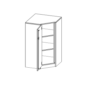 Innenecke als Schrank, 3 Ordnerhöhen, Türanschlag - B/H/T: 80x118x80 cm