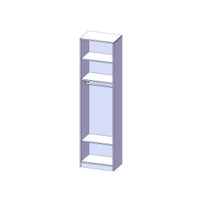 Garderobenregal,  6 Ordnerhöhen - B/H/T: 60x226x40 cm Garderobenregal,  6 Ordnerhöhen - B/H/T: 60x226x40 cm