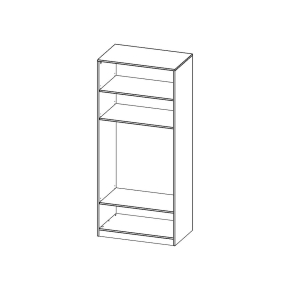 Garderobenregal,  6 Ordnerhöhen - B/H/T: 100x226x60 cm Garderobenregal,  6 Ordnerhöhen - B/H/T: 100x226x60 cm