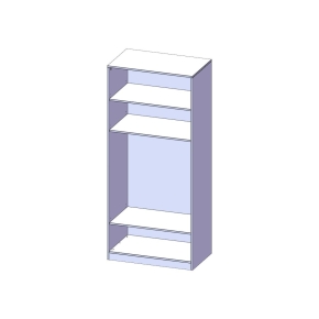 Garderobenregal,  6 Ordnerhöhen - B/H/T: 100x226x60 cm Garderobenregal,  6 Ordnerhöhen - B/H/T: 100x226x60 cm