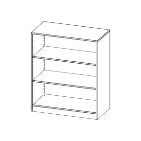 Regal, 3 Ordnerhöhen - B/H/T: 100x118x50 cm