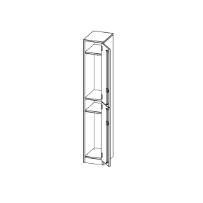 Spind Schrank, 5 Ordnerhöhen - B/H/T: 30.5x190x40 cm Spind Schrank, 5 Ordnerhöhen - B/H/T: 30.5x190x40 cm