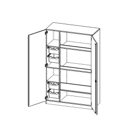 Sportschrank, 5 Ordnerhöhen - B/H/T: 120x190x50 cm