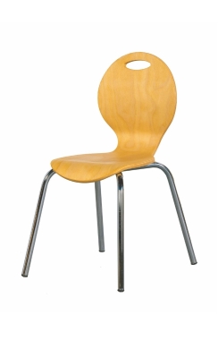 Stapelstuhl IRON, Sitzschale Orange, Sitzhöhe 38 cm