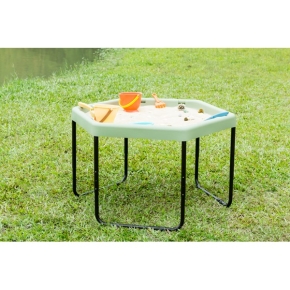 Sechseckiges Spielbrett salbeifarbig 5er Set