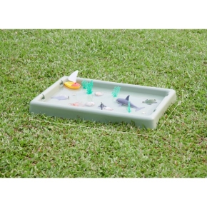 Rechteckiges Spielbrett salbeifarbig 5er Set