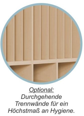 Geräumige Schränke, Kapazität 4-12 Polster, mit Dekor-Lüftungstüren