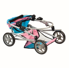 Puppenwagen DIANA mit Schmetterlingen, Maße 36×63×62 cm