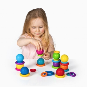 Balancespiel Fröbel-Kugeln & Ringe - Erzi 42272