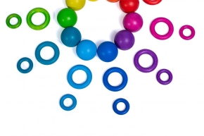 Balancespiel Fröbel-Kugeln & Ringe - Erzi 42272