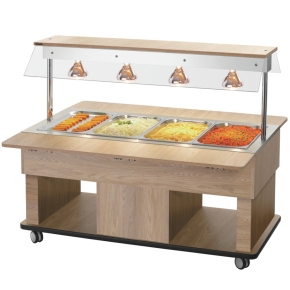 Buffetwagen Kids W4110-150W, inkl. Hustenschutz und Wärmelampen