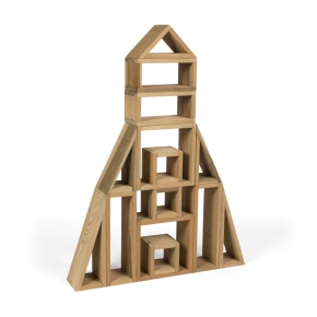 Bausteine Outdoor aus Holz, 24-teilig, inkl. Verstautasche