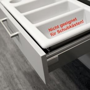 Besteckkasten mit 6 Mulden, Kunststoff, 53 x 32,5 cm (=GN 1/1), Höhe 10 cm schwarz