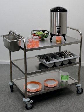 Besteckkasten mit 6 Mulden, Kunststoff, 53 x 32,5 cm (=GN 1/1), Höhe 10 cm schwarz