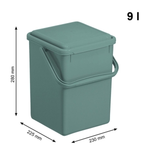 Bioeimer, 8 Liter, L/B/H 23 x 22,5 x 27,5 cm, Mistletoe Grün