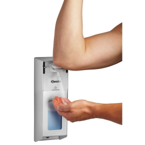Desinfektionsspender 0,9 Liter, abschließbar, ohne Kartuschensystem, B/H/T 9,3 x 3,25 x 20 cm