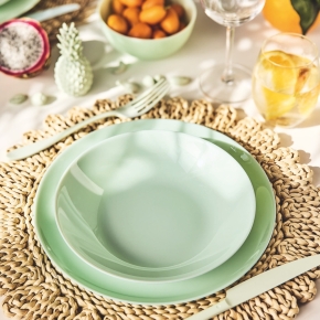 Mittagsteller flach Ø 25 cm, Höhe 2,0 cm, PASTELLGRÜN