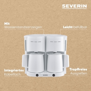 Duo-Kaffeeautomat inkl zwei Thermokannen