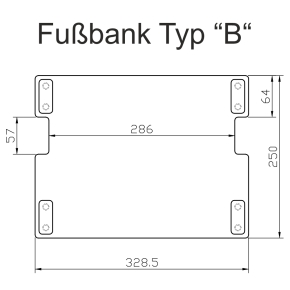 Fußbank "B" komplett montiert
