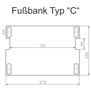 Fußbank "C" komplett montiert