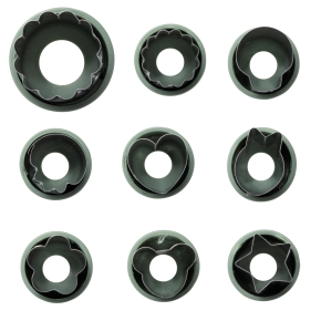 Gemüseausstecher-Set, 9-teilig, Ø 4,5 cm & 3 cm