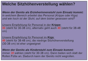 Genito mit T-förmiger Eco-Lehne, 38-48 cm, 019 Kunstleder grau