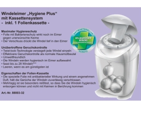 Windeleimer Hygiene Plus - mit Kassettensystem (inkl. 1 Folienkassette)