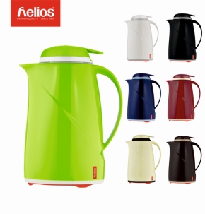 Helios Isolierkanne Wave Push, mit Drucktastenverschluss, 0,6 Liter, Dunkelrot