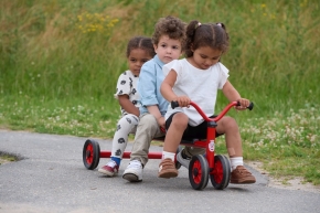 MINI VIKING Rutsch-Dreirad für drei Kinder MINI VIKING Rutsch-Dreirad für drei Kinder