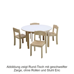 Rund-Tisch Ø 100 cm, Tischplatte HPL WEISS