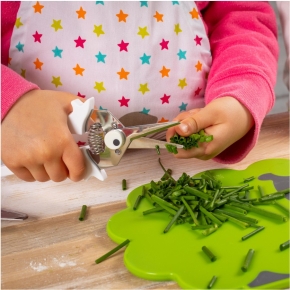 kinderkitchen® 3er Set, 2x Messer Hund mit Entenschere, Fuchsia/Violett