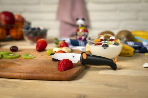 kinderkitchen® Messer Hund, mit Zähne, schwarz