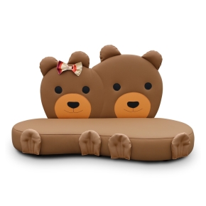 Kindersofa Bären - niedriges Bärenpärchen-Sofa für Krippe & Kita